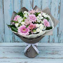 Букет цветов из:  Герберы, Альстромерии и Хризантемы #REPLACE_PRED# Устье
