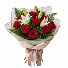 Букет цветов из:  Лилии и Розы в Устье