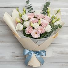 Букет цветов из:  Лизиантусы в Устье