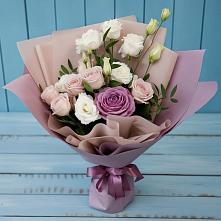 Букет цветов из:  Розы и Лизиантусы в Устье