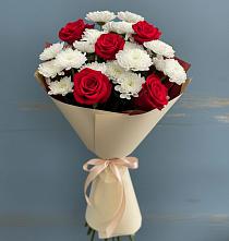 Букет цветов из:  Розы и Хризантемы в Устье