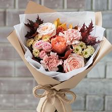 Букет цветов из:  Гвоздики, Хризантемы и Розы в Устье