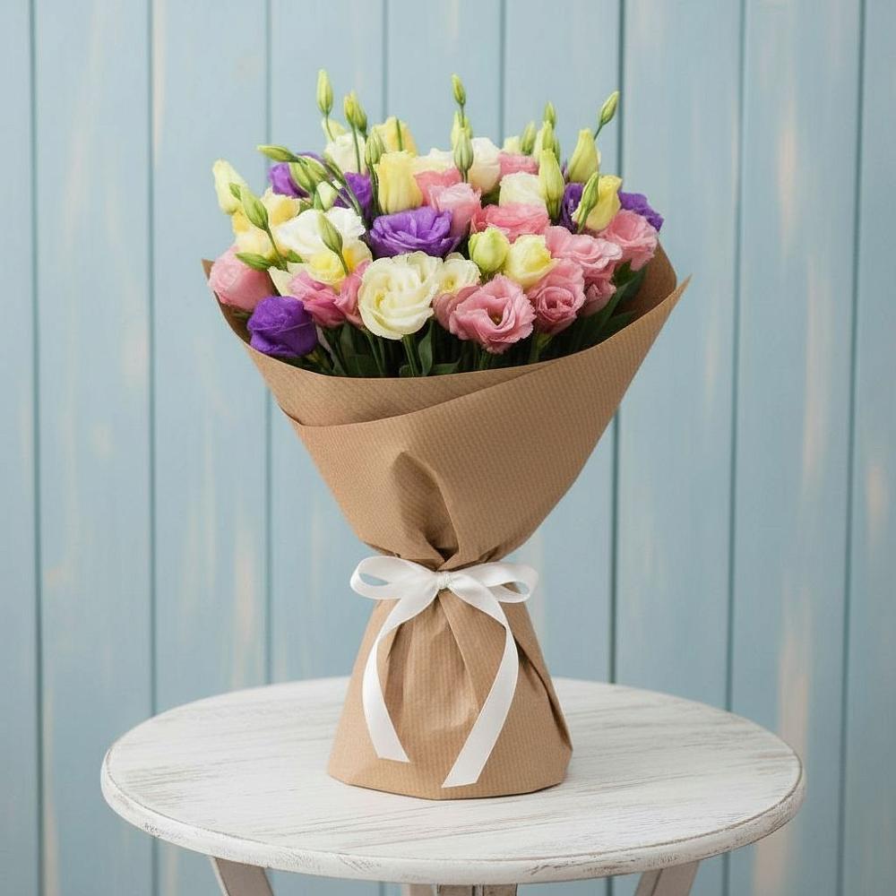 Букет цветов из: Лизиантусы в Устье