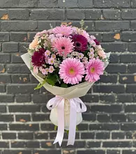 Букет цветов из:  Герберы и Хризантемы в Устье