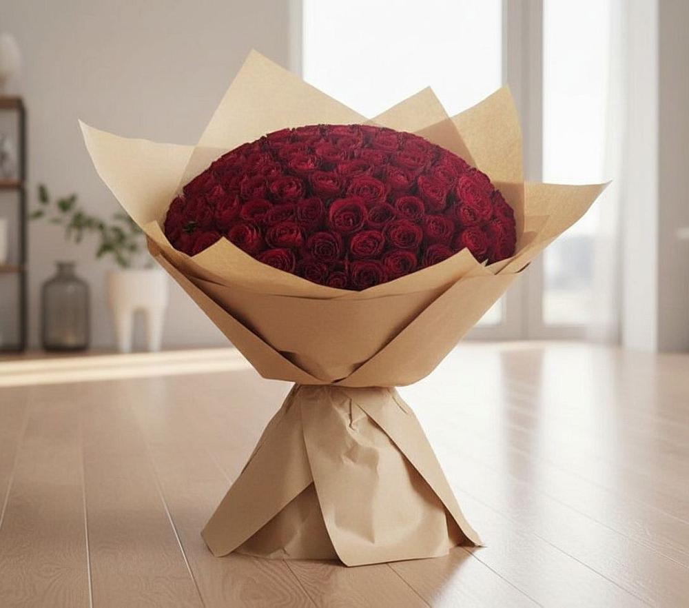 Букет 101 Красная роза в Устье