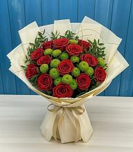 Букет цветов из:  Розы и Хризантемы в Устье