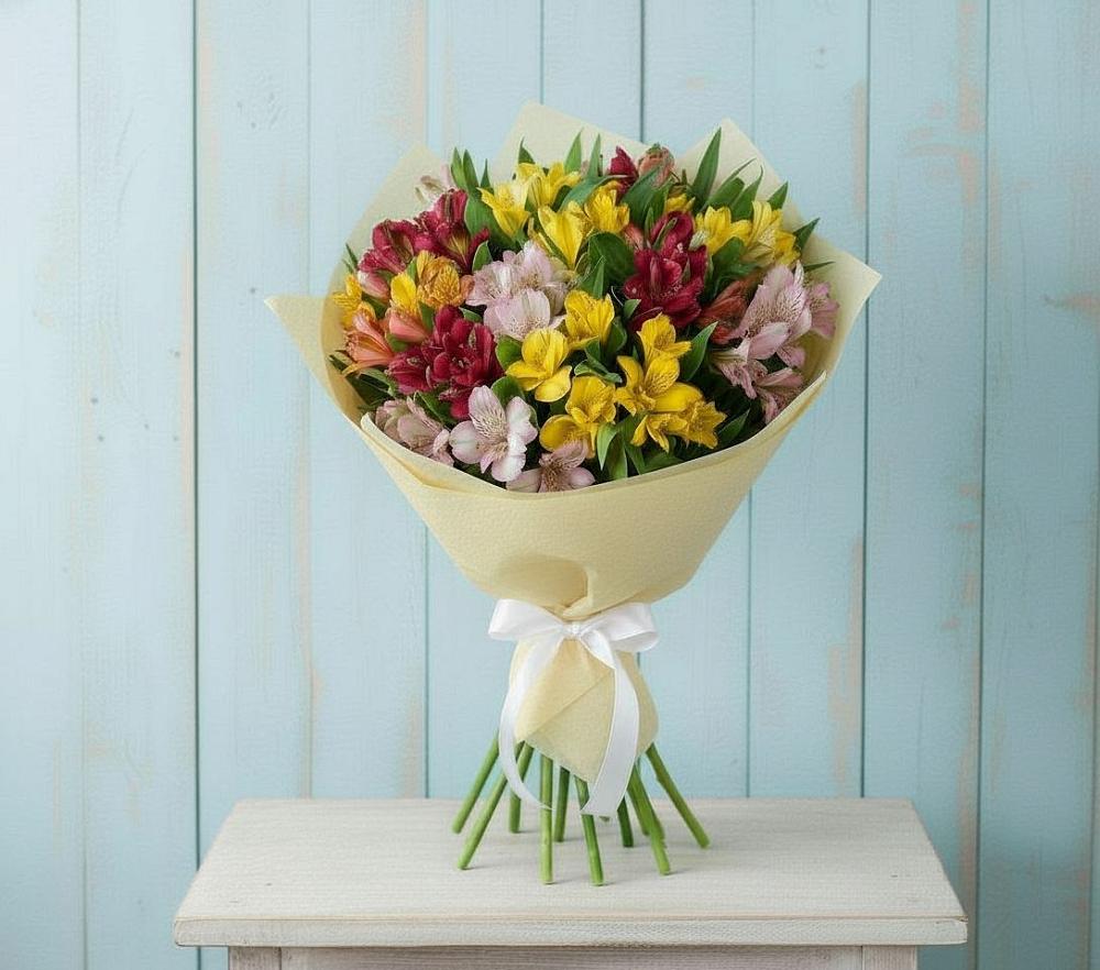 Букет цветов из: Альстромерии в Устье