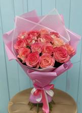 Букет 15 Розовых роз Равель #REPLACE_PRED# Устье
