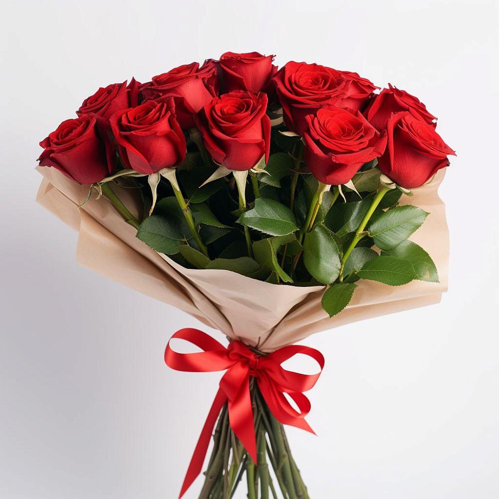 Букет 11 Красных роз Эдлесс Лав в Устье