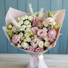 Букет цветов из:  Альстромерии и Розы #REPLACE_PRED# Устье